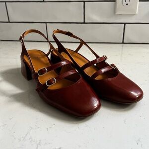 Sezane Burgundy Heels